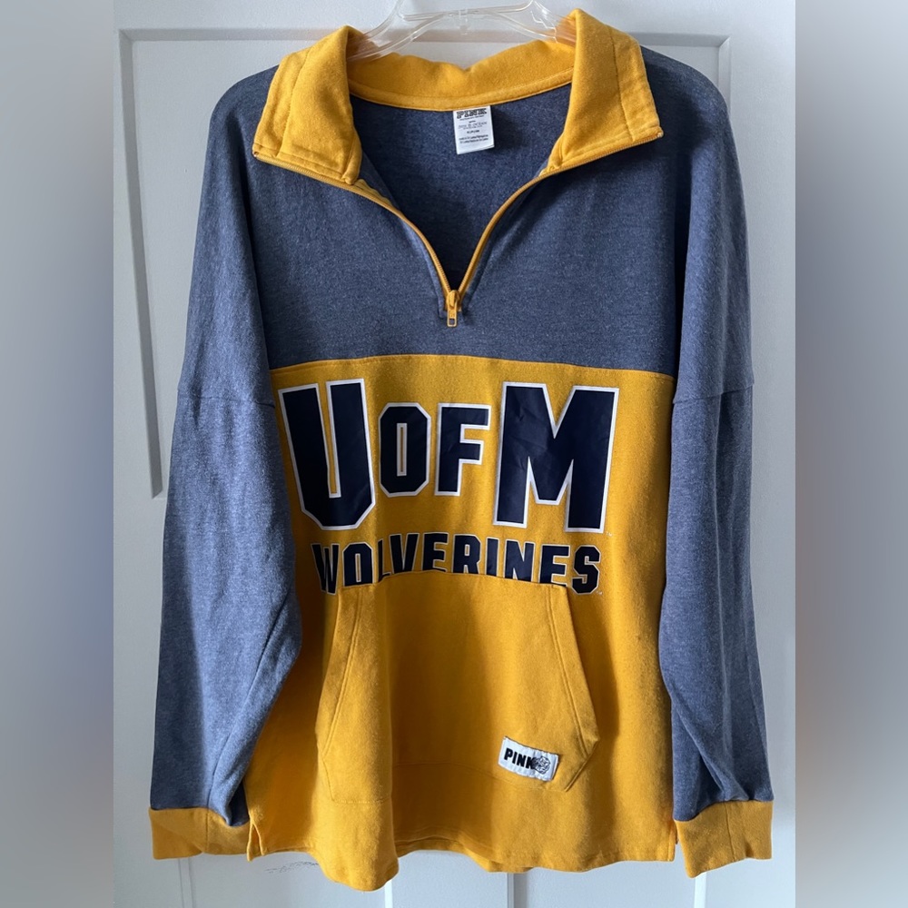 Victoria’s Secret PINK Michigan Wolverines Quarter Zip